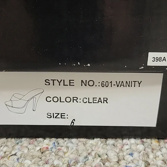 Ellie Vanity Transparent High Heel Platform Shoes Sz 6 Coquette Stripper Sexy - Picture 2 of 5